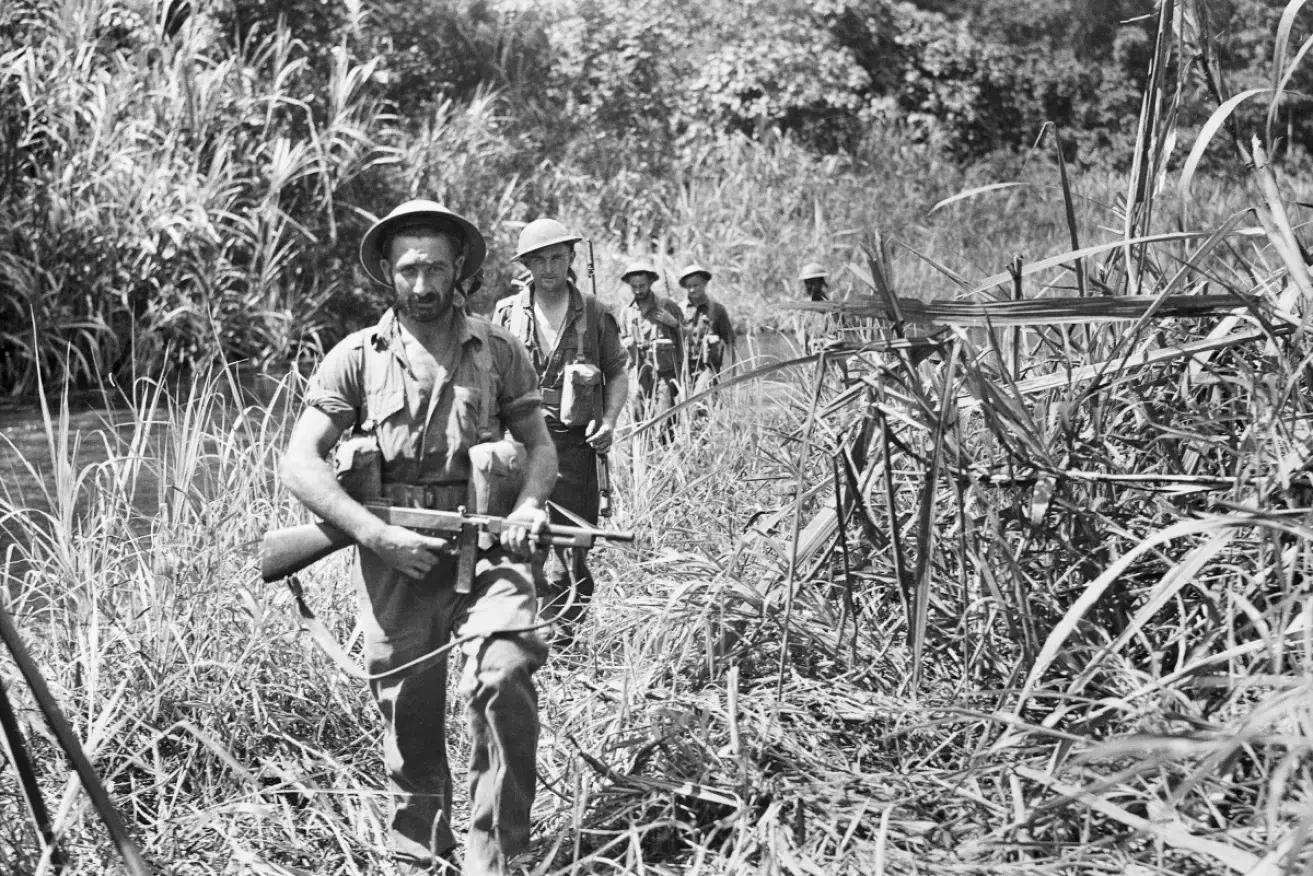 Australian soldiers on the Kokoda Track during the Second World War