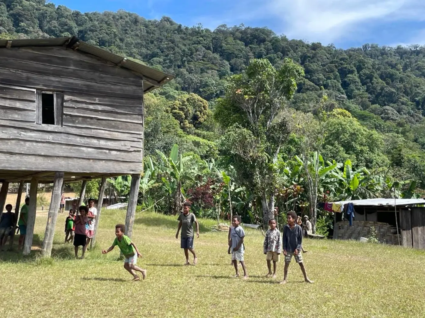 Children playing in a village near the Kokoda Track